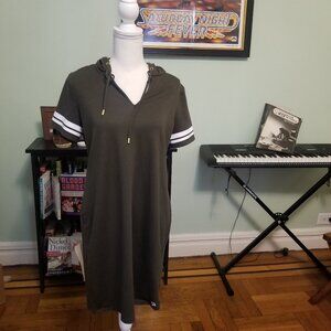 Olive green MICHAEL Michael Kors hoodie dress